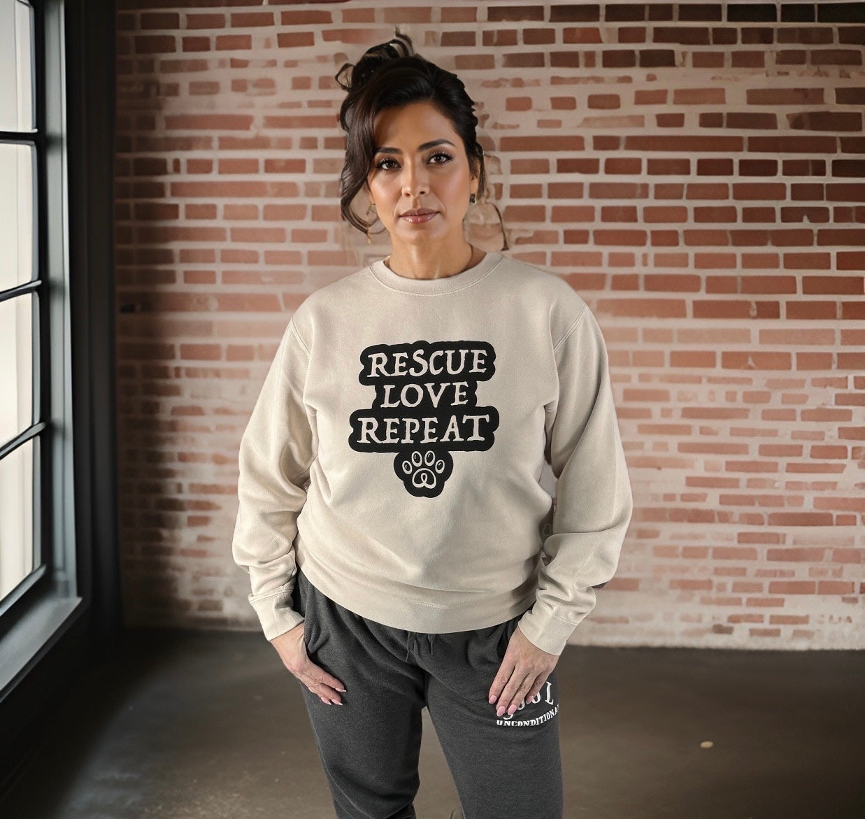 Rescue Love Repeat Crewneck